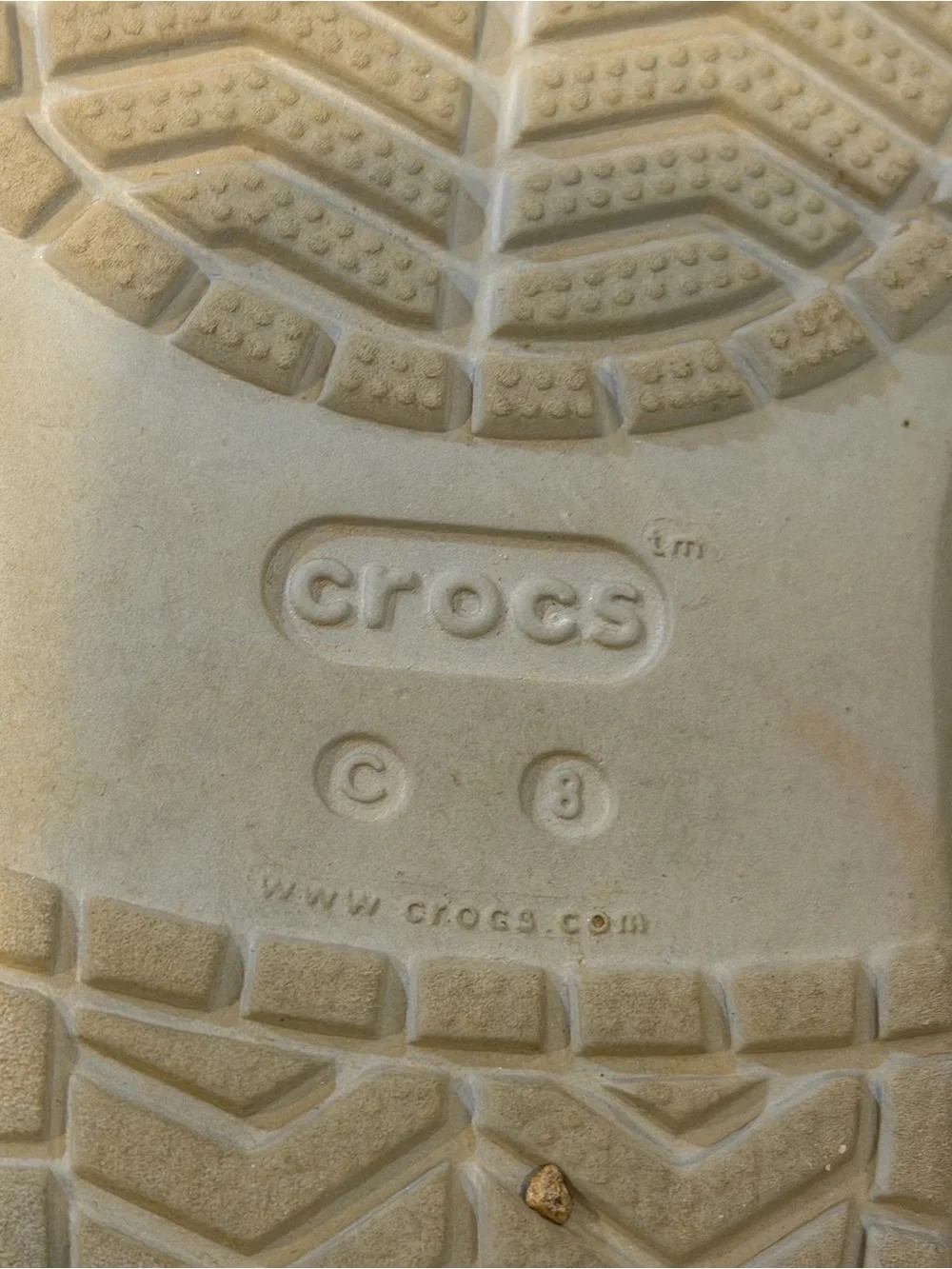 CROCS Kids Gray Clogs with Yellow Heel Strap